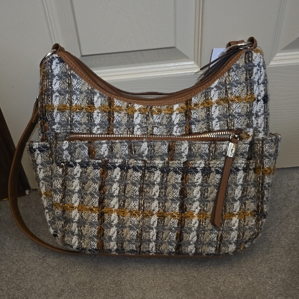 Plaid Tweed Shoulder Bag - Picture 7 of 7